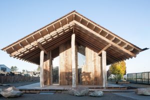 Pavillon d’accueil de la scierie © Émilie Gravoueille